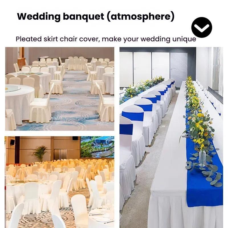 Elegant Stretch Chair Cover For Weddings Banquets Hotel Events Soft Spandex Slipcover 8