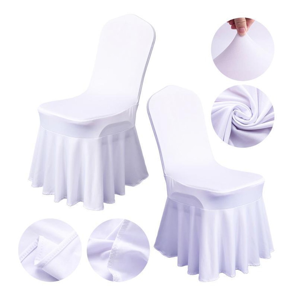 Elegant Stretch Chair Cover For Weddings Banquets Hotel Events Soft Spandex Slipcover 1