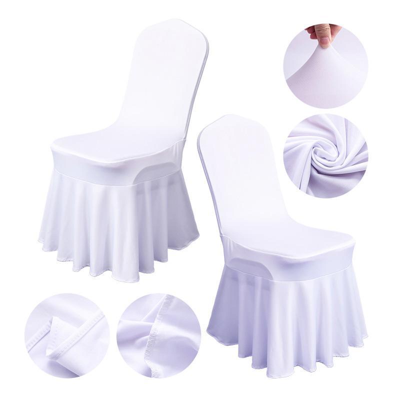 Elegant Stretch Chair Cover For Weddings Banquets Hotel Events Soft Spandex Slipcover 1