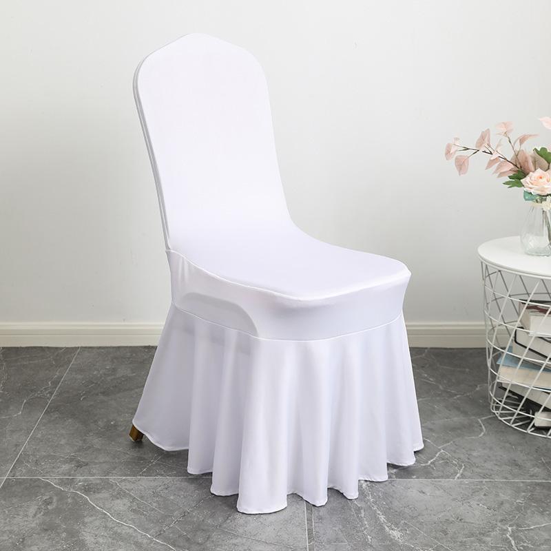 Elegant Stretch Chair Cover For Weddings Banquets Hotel Events Soft Spandex Slipcover 0