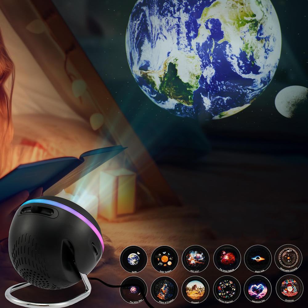 4K Galaxy Projector Starry Sky Night Light With Meteor Shower Effects 13 HD Space Films 10