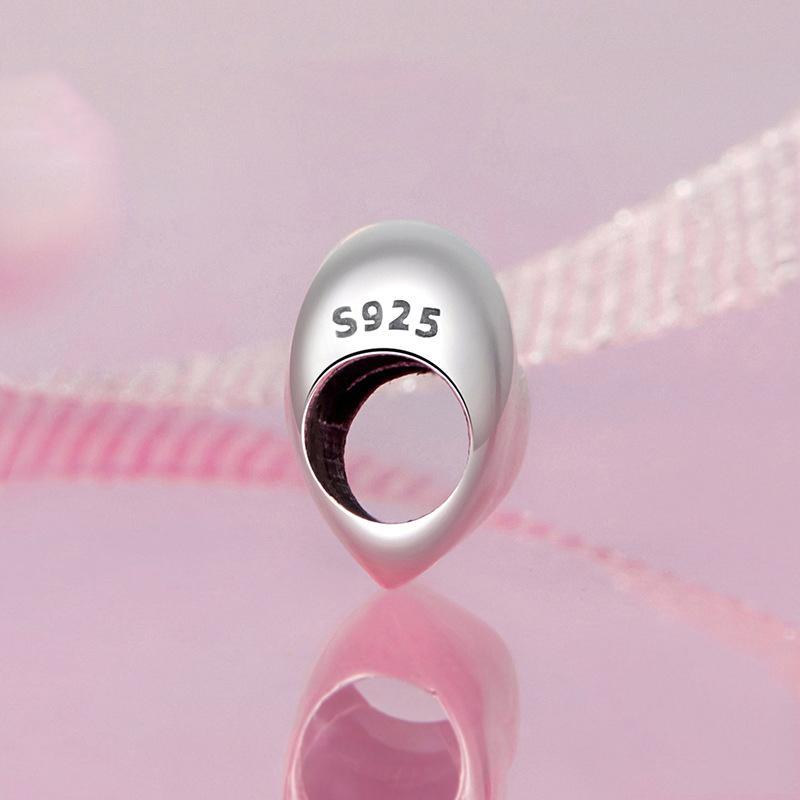 Sterling Silver Heart Charm Bead For Bracelets And DIY Jewelry 3