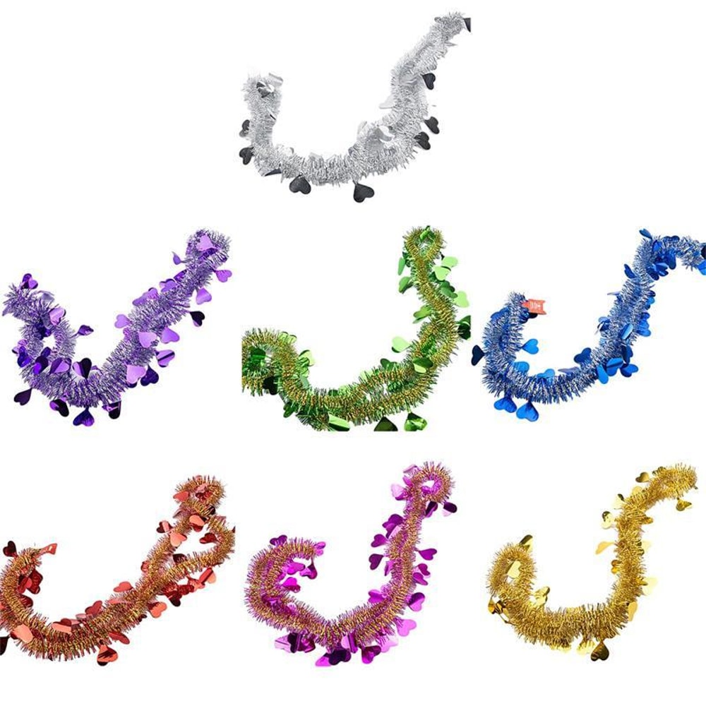 10PCS Heart Shaped Ribbon Garland Party Decor Set For Weddings Birthdays Christmas Celebrations 1
