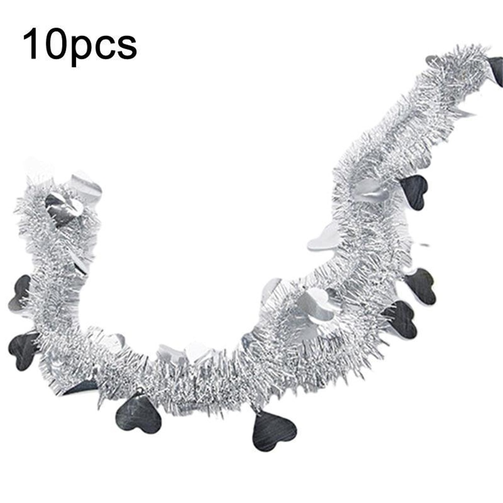 10PCS Heart Shaped Ribbon Garland Party Decor Set For Weddings Birthdays Christmas Celebrations 7