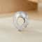 Sterling Silver Heart Charm Bead With Platinum Plating And Sparkling Zircon Accents 1