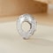 Sterling Silver Heart Charm Bead With Platinum Plating And Sparkling Zircon Accents 1