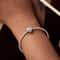 Sterling Silver Heart Charm Bead With Platinum Plating And Sparkling Zircon Accents 5