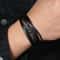 Music Note Braided Leather Bracelet For Men With Magnetic Clasp Multi Layer Wristband 0