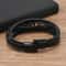 Music Note Braided Leather Bracelet For Men With Magnetic Clasp Multi Layer Wristband 3
