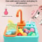 Kids Pretend Play Dishwasher Sink Set With Running Water Kitchen Toys For Toddlers 9