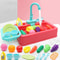 Kids Pretend Play Dishwasher Sink Set With Running Water Kitchen Toys For Toddlers 12