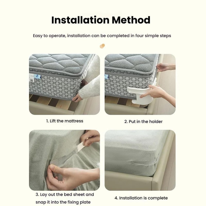 Invisible Bed Sheet Holder Clips Set of 4 Non Slip Mattress Sheet Fasteners