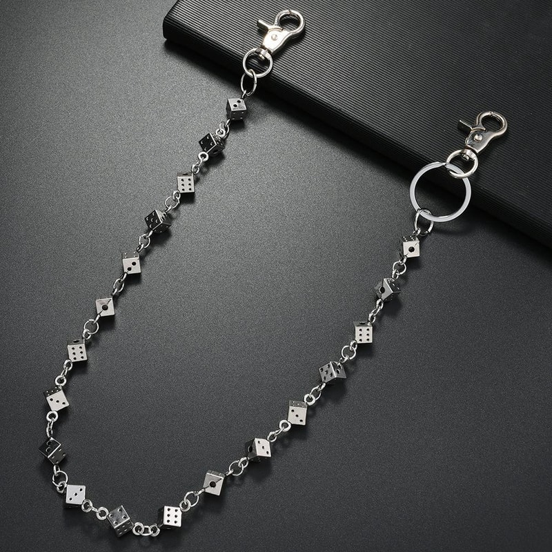 Gothic Dice Jeans Chain Wallet Chain Punk Style Metal Keychain Accessory 1