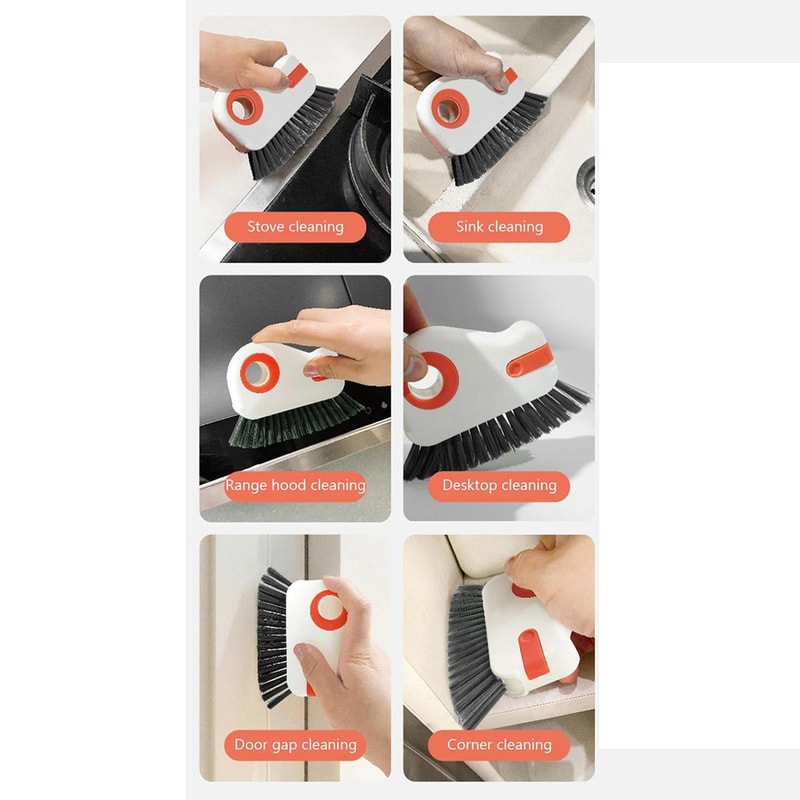 2in1 Window Track Cleaning Brush With Hidden Scraper For Deep Groove Gap Cleaning 6