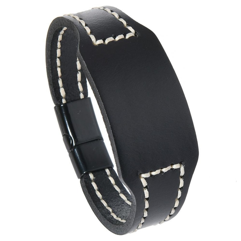 Vintage Hand Stitched Cowhide Leather Couple Bracelet DIY Wristband Gift For Men And Women 6