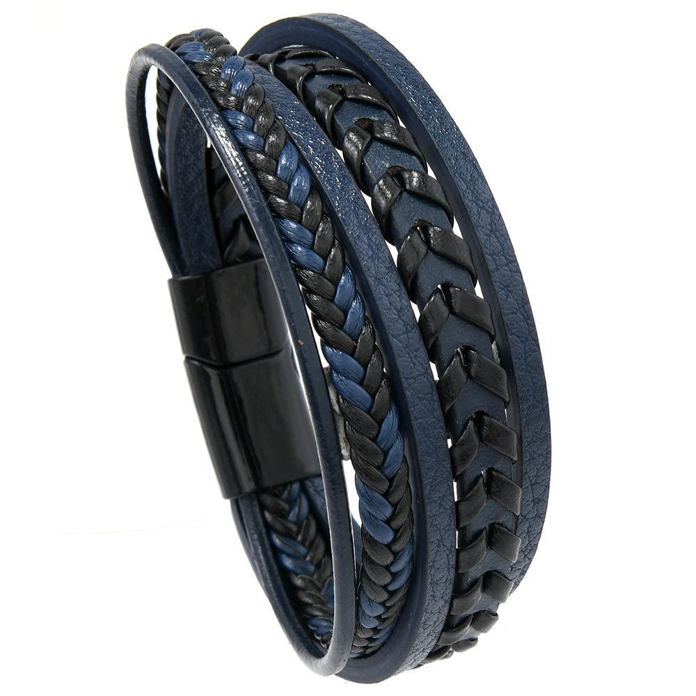 Minimalist Braided Leather Bracelet For Men With Magnetic Clasp And Handmade Woven Design 5