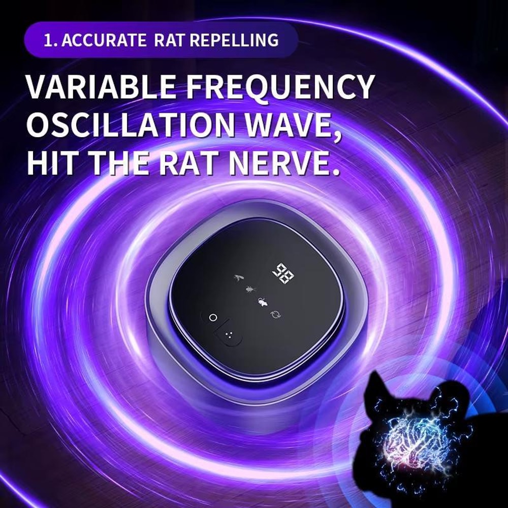 R1 Ultrasonic Pest Repeller For Mice Mosquitoes Cockroaches With Dual Wave Protection 2