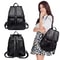 PU Leather Backpack Purse For Women Large Capacity Travel Backpack Everyday School Bag 0