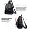 PU Leather Backpack Purse For Women Large Capacity Travel Backpack Everyday School Bag 3