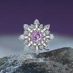 sparkling fireworks sterling silver charm bead with platinum plating for diy bracelets