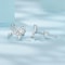 Elegant Sterling Silver Bow Earrings Platinum Plated S925 Hypoallergenic Studs For Women 2