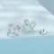 Elegant Sterling Silver Bow Earrings Platinum Plated S925 Hypoallergenic Studs For Women 3