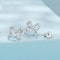 Elegant Sterling Silver Bow Earrings Platinum Plated S925 Hypoallergenic Studs For Women 3