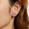 Elegant Sterling Silver Bow Earrings Platinum Plated S925 Hypoallergenic Studs For Women 0