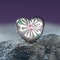 Sterling Silver Charm Bead Heart With Zircon PlatinumPlated DIY Bracelet Charm 0