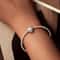 Sterling Silver Charm Bead Heart With Zircon PlatinumPlated DIY Bracelet Charm 4
