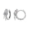 Sterling Silver Flying Dragon Earrings with Zircon Accent Gothic Fantasy Jewelry