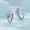 Sterling Silver Flying Dragon Earrings with Zircon Accent Gothic Fantasy Jewelry