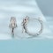 Sterling Silver Flying Dragon Earrings with Zircon Accent Gothic Fantasy Jewelry