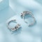 Sterling Silver Flying Dragon Earrings with Zircon Accent Gothic Fantasy Jewelry
