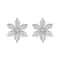 Winter Glow Sterling Silver Snowflake Stud Earrings with Zircon Hypoallergenic Snowflake Jewelry