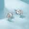 Winter Glow Sterling Silver Snowflake Stud Earrings with Zircon Hypoallergenic Snowflake Jewelry
