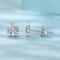 Winter Glow Sterling Silver Snowflake Stud Earrings with Zircon Hypoallergenic Snowflake Jewelry