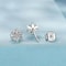 Winter Glow Sterling Silver Snowflake Stud Earrings with Zircon Hypoallergenic Snowflake Jewelry