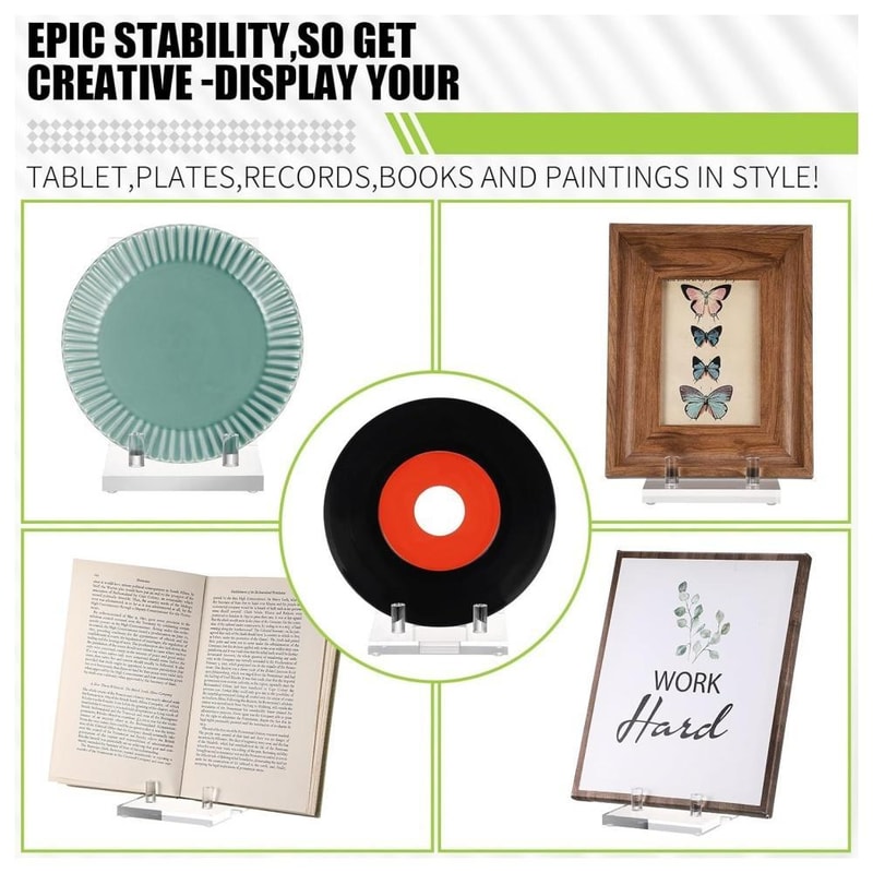 CrystalClear Acrylic Display Stand for Books, Photos & Plates