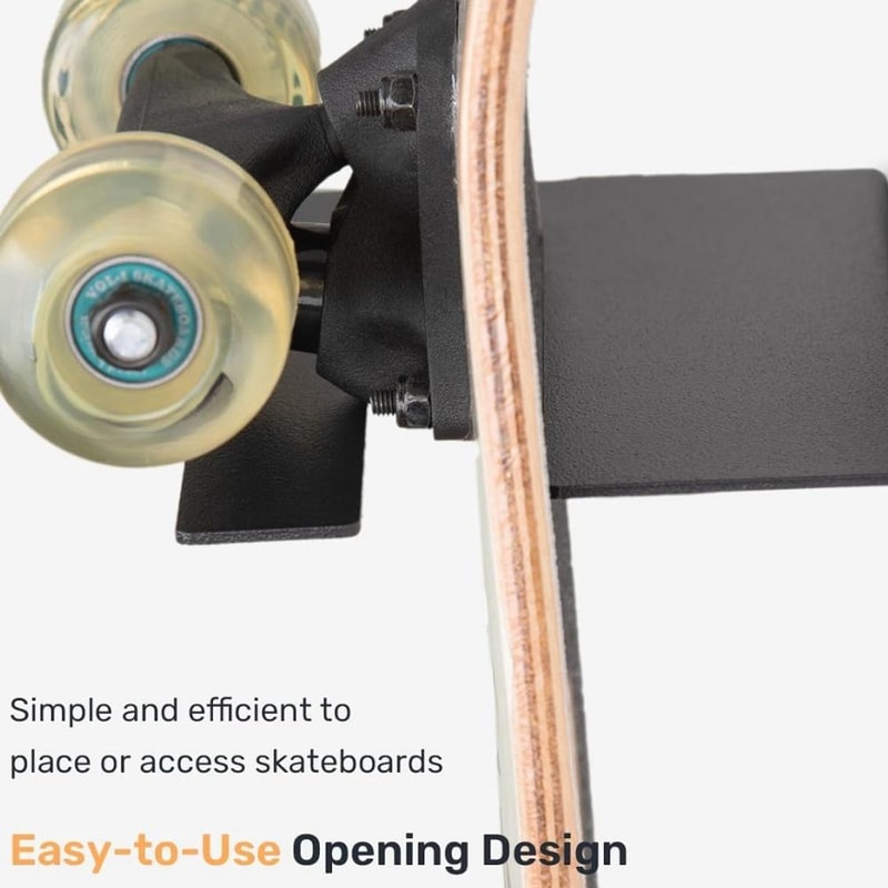 2PCS Skateboard Wall Mount Metal Display Rack For Garage Bedroom Living Room Storage 3
