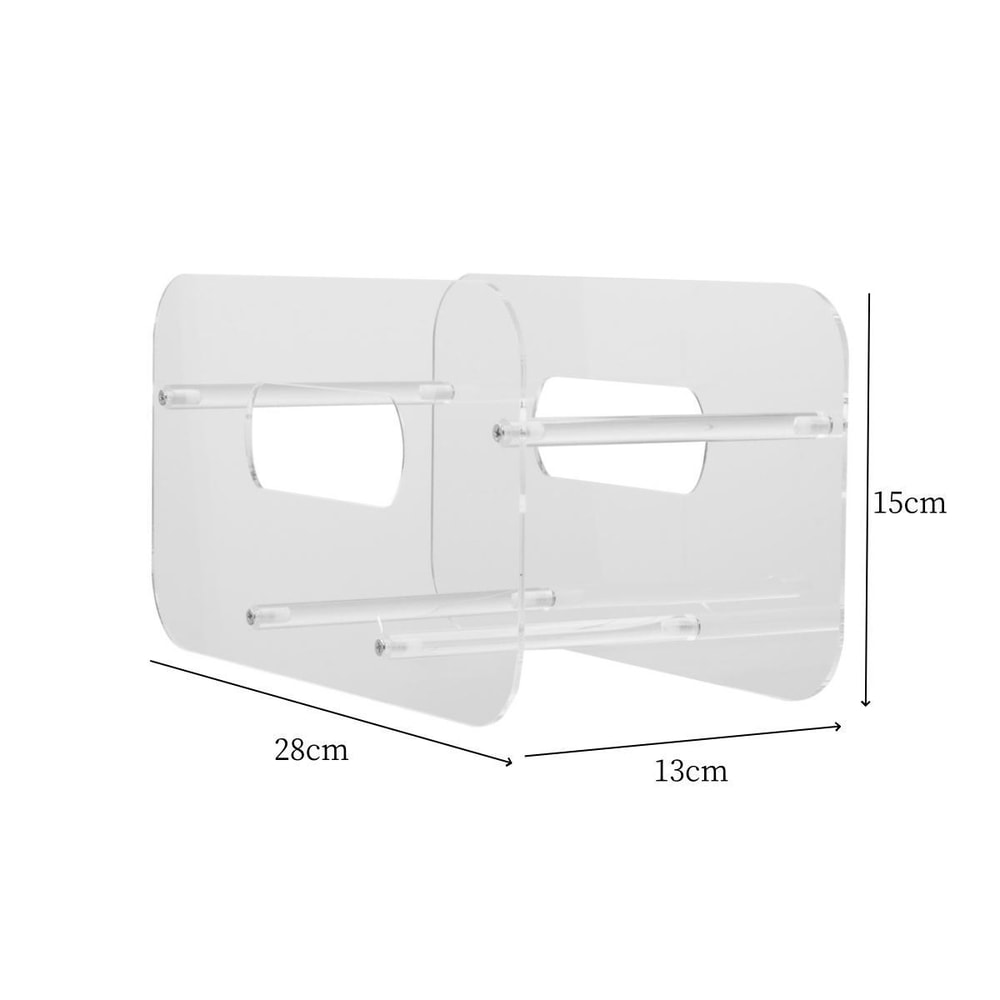 Clear Acrylic Plate Display Stand Organizer for Dinner Plates, Books & Photo Frames