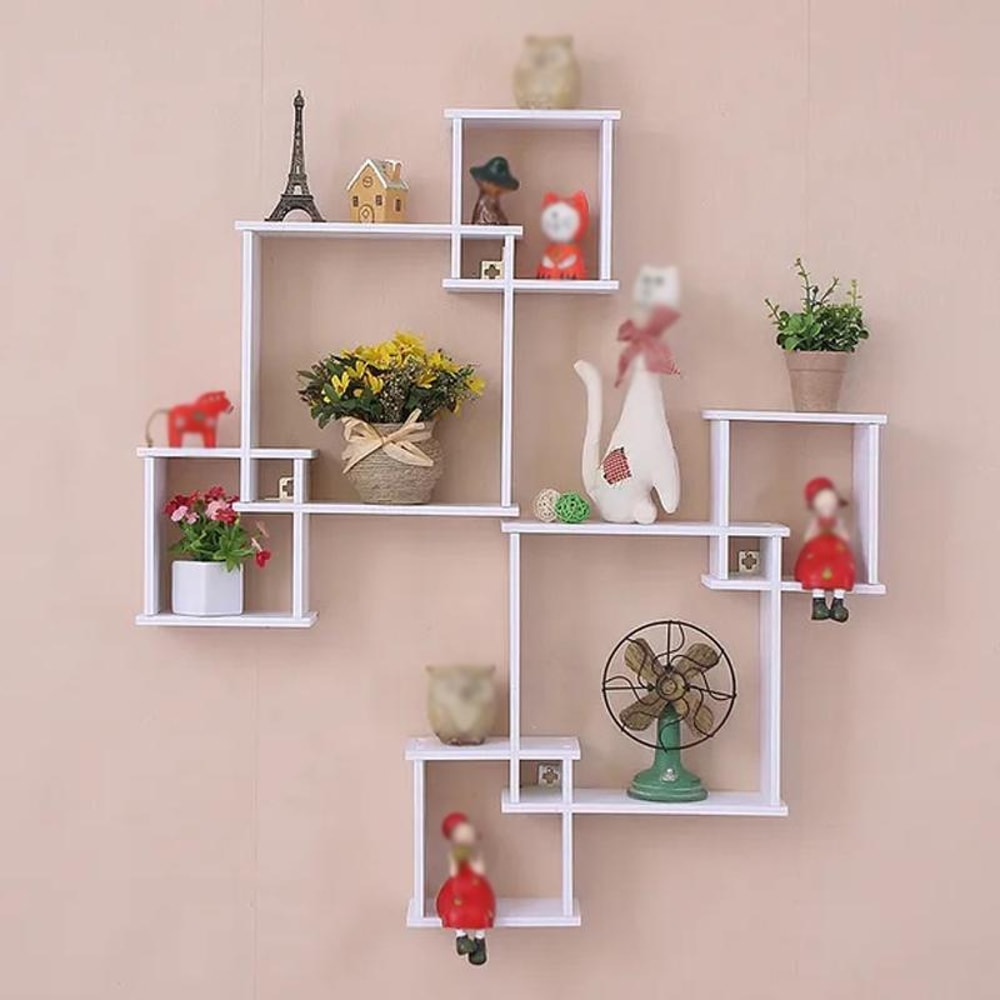 Modern 3Piece Floating Wall Shelf Set Decorative Square Wall Display Shelf Organizer 2