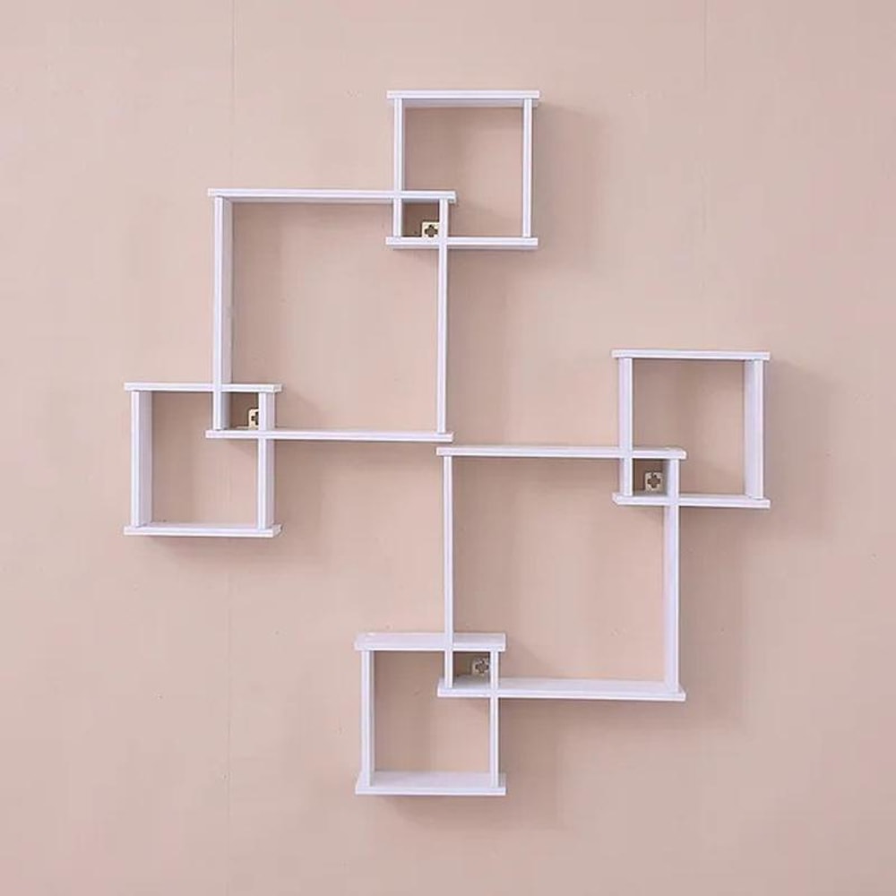 Modern 3Piece Floating Wall Shelf Set Decorative Square Wall Display Shelf Organizer 3