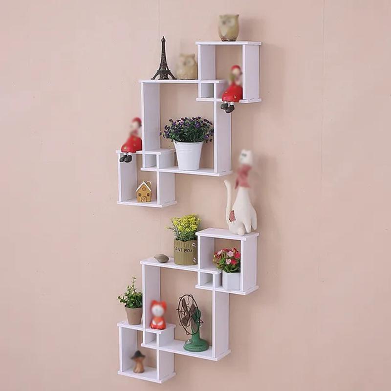 Modern 3Piece Floating Wall Shelf Set Decorative Square Wall Display Shelf Organizer 4