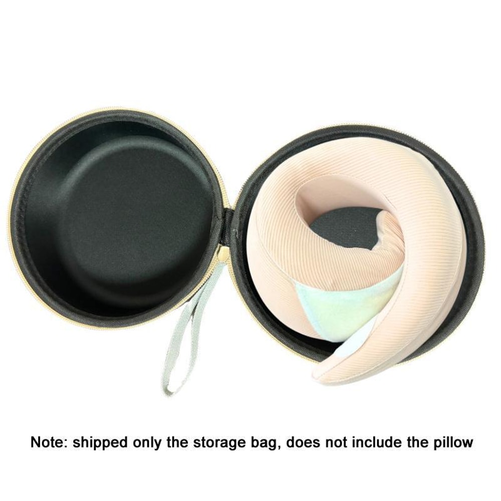 Travel Neck Pillow Storage Case EVA Protective Carry Bag for Memory Foam Airplane Pillows