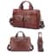 Vintage Cowhide Leather Briefcase Large Capacity Business Laptop Messenger Bag 2