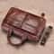 Vintage Cowhide Leather Briefcase Large Capacity Business Laptop Messenger Bag 8