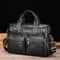 Vintage Cowhide Leather Briefcase Large Capacity Business Laptop Messenger Bag 11