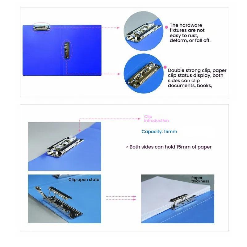 Premium A4 Lever Arch File Folder With Dual Metal Clips Durable PP Cover 18mm Spine 3