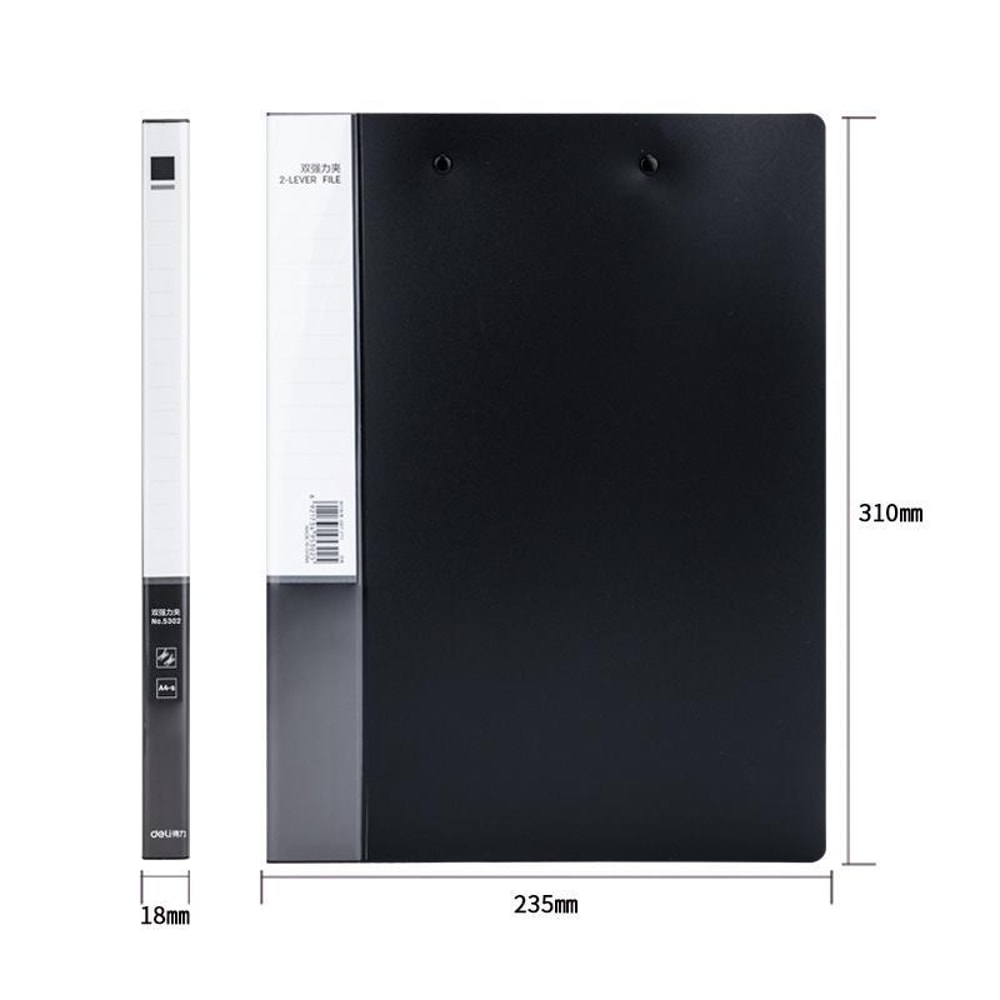 Premium A4 Lever Arch File Folder With Dual Metal Clips Durable PP Cover 18mm Spine 5